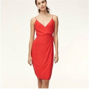 Babaton Women’s Flame Scarlet Red Neval Wrap Dress. 
Size S